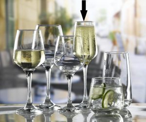 Lal Champagne / Wine Flutes 23cl / 8oz - 35 Pack and Glassware Storage Box