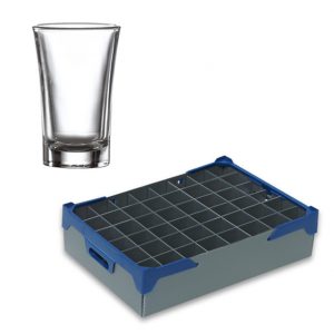 Shot Glasses, Classic Shooter 4.7cl / 1.65oz - 48 Pack and Glassware Storage Box