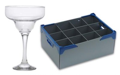 Margarita Cocktail Glass 19cl / 6.75oz and Glassware Storage Box