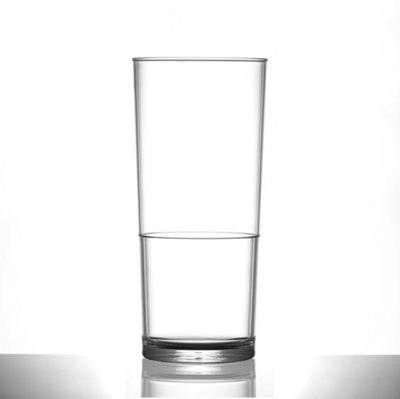 Elite In2stax Polycarbonate Plastic 20oz / Pint Glasses, CE - 48 Pack