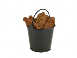 Galvanised Steel Serving Bucket 10cm Dia Matt Black