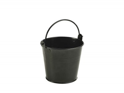 Galvanised Steel Serving Bucket 10cm Dia Matt Black