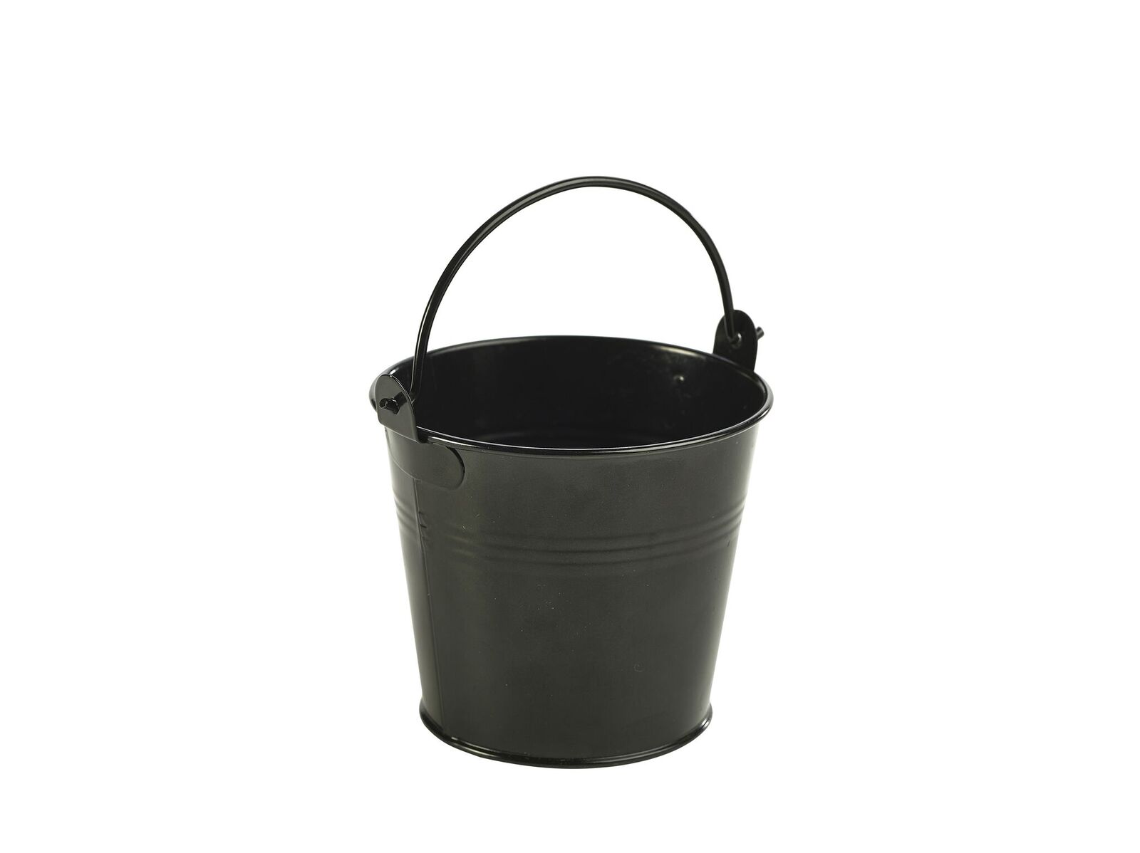 Galvanised Steel Serving Bucket 10cm Dia Matt Black