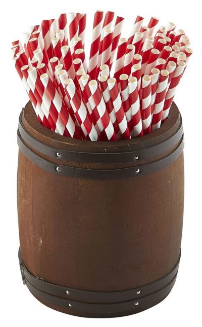 Miniature Dark Wooden Barrel 11.5 Dia x 13.5cm