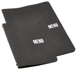 Washable Paper A4 Menu Holder Black