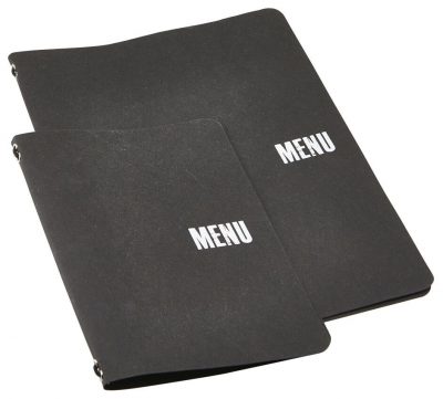 Washable Paper A4 Menu Holder Black