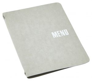 Washable Paper A5 Menu Holder Grey