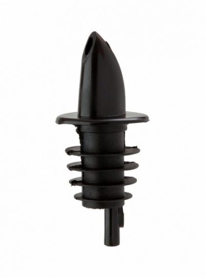Beaumont Economy Freeflow Plastic Pourer Black - Pack of 10