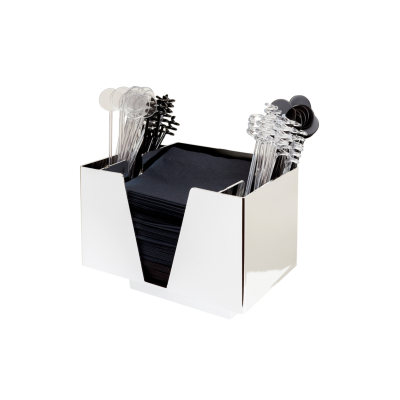 Beaumont 3 Part Bar Organiser Chrome Plated Plastic