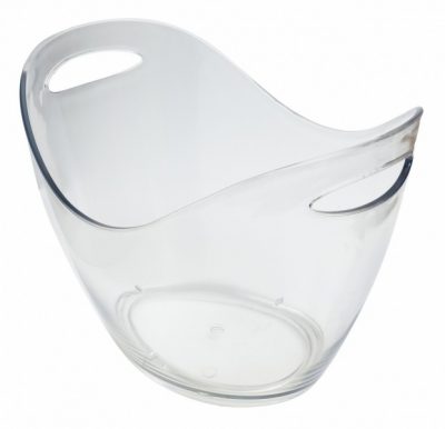 Beaumont 8 Litre Clear Plastic Wine/Champagne Cooler 345 x 260 x 260mm