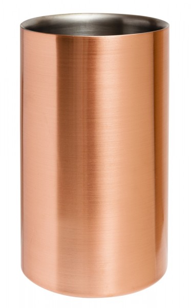 Beaumont Copper Plated Wine cooler H20cms x Dia12cms Copper Plated Stainless Steel