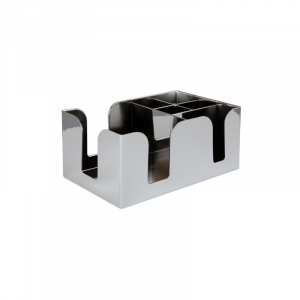Beaumont 3 Part Bar Organiser Chrome Plated Plastic