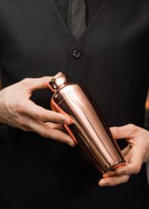 Beaumont Mezclar 550 ml Copper Plated Art Deco Shaker