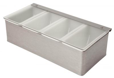 Beaumont Stainless Steel Condiment Holder 4 Compartment