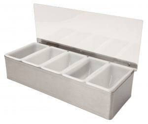 Beaumont Stainless Steel Condiment Holder 5 Compartment