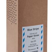 Blue & White Paper Straws