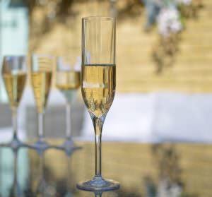 Premium Champagne Flutes - Reusable Plastic - 6 Pack