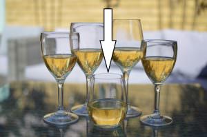 Stemless wine glass