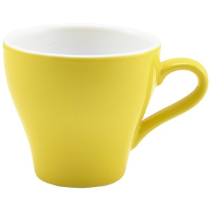 Genware Porcelain Yellow Tulip Cup 18cl/6.25oz