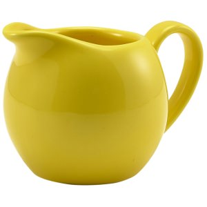 Genware Porcelain Yellow Jug 14cl/5oz