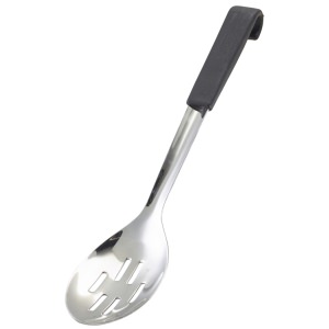 GenWare Black Handled Slotted Serving Spoon 34cm