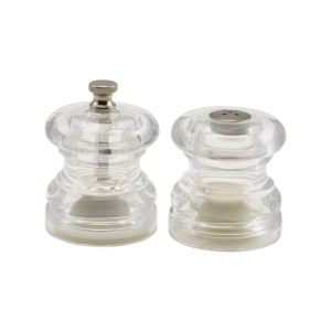 Miniature Acrylic Pepper Mill & Salt Shaker Set