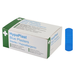 Blue Visually Detectable Plasters, 7.2x2.5cm (Pack of 100)