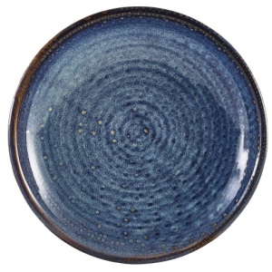 Terra Porcelain Aqua Blue Deep Coupe Plate 21cm