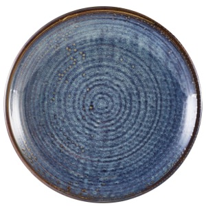 Terra Porcelain Aqua Blue Deep Coupe Plate 25cm
