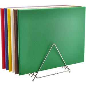 High Density Chopping Board And Rack Set 24 x 18 x 0.75"