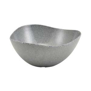 Grey Granite Melamine Triangular Buffet Bowl 28cm