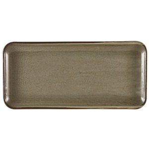 Terra Porcelain Grey Narrow Rectangular Platter 36 x 16.5cm