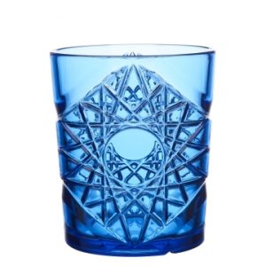 Blue Plastic Glasses Rocks Glass 35cl / 11.8oz - Pack of 6