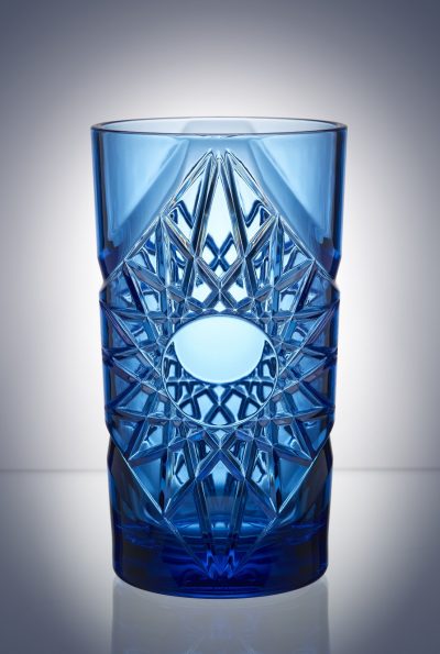 Blue Vintage Cocktail Plastic Glasses
