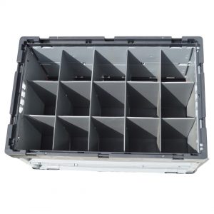 8. Container Auer Euro Folding Crate with Dividers 15 cells