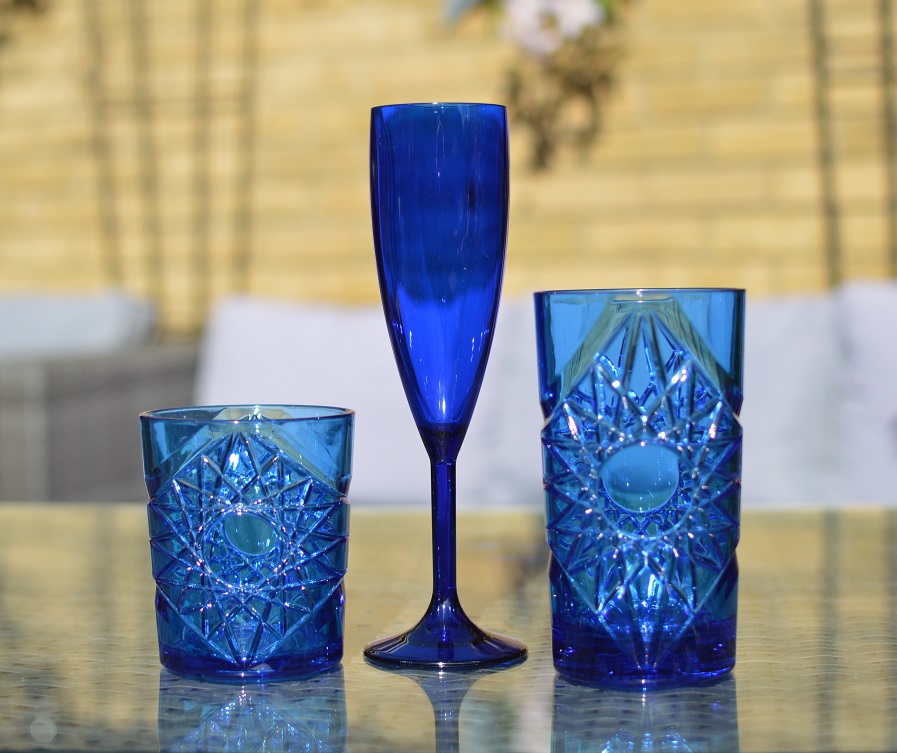 Blue Reusable Polycarbonate Glasses