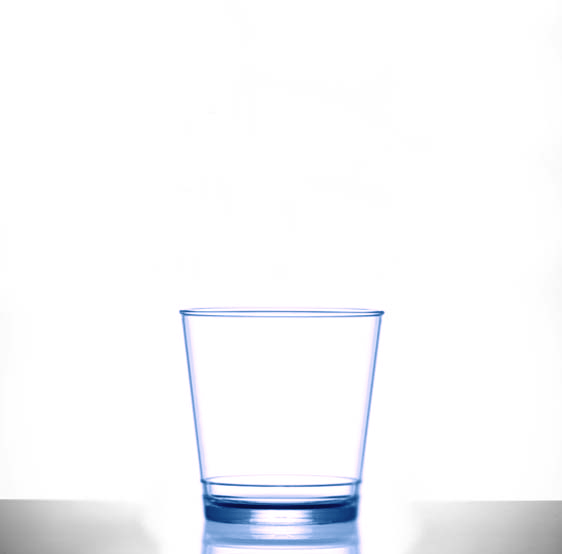 Plastic Glasses 9oz Rocks In2stax Clear Blue - Pack of 12